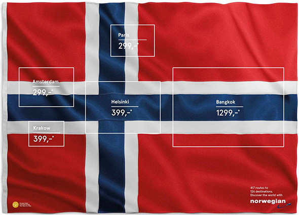 Norská vlajka - vlajka vlajek