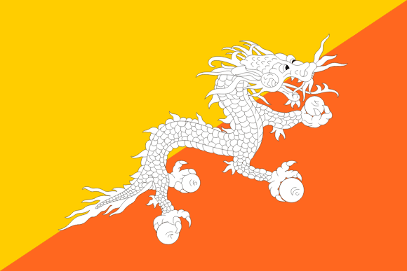 Vlajka: Bhútán