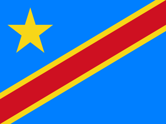 Vlajka: Demokratická republika Kongo