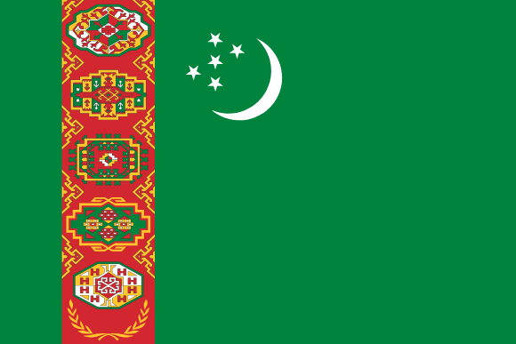 Vlajka: Turkmenistán