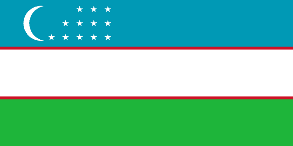 Vlajka: Uzbekistán